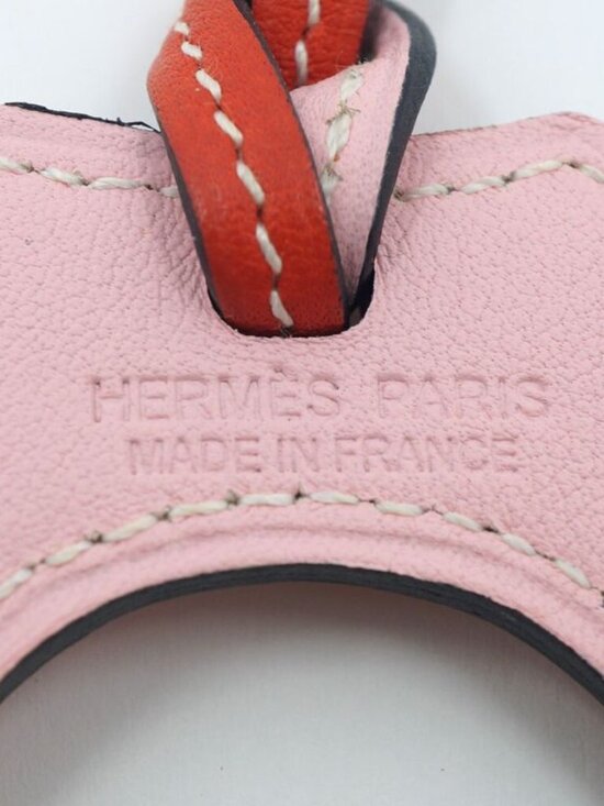 Hermes Padlock Cheval Horseshoe Pink Orange Leather Strap Bag - Picture 8 of 10